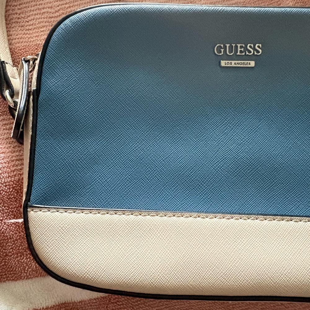 GUESS Black and Cream Interior Logo Crossbody